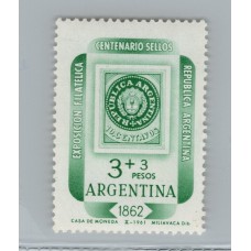 ARGENTINA 1961 GJ 1222A ESTAMPILLA NUEVA MINT U$ 10